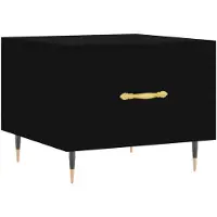 vidaXL Table basse noire 50x50x40 cm bois composite