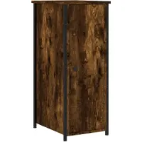 vidaXL Table de chevet chêne fumé 32x42x80 cm bois d'ingénierie