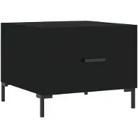 vidaXL Table basse noire 50x50x40 cm bois composite