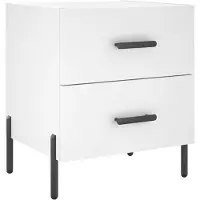 vidaXL Table de chevet blanc 40x35x47,5 cm bois d’ingénierie