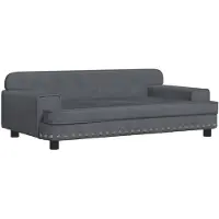 vidaXL Canapé pour enfants gris foncé 90x53x30 cm velours