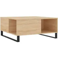 vidaXL Table basse en chêne Sonoma 80x80x36,5 cm Matériau dérivé du bois