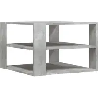 vidaXL Table basse gris béton 59,5x59,5x40 cm bois composite