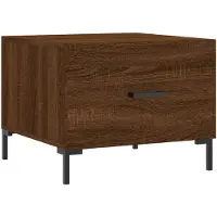 vidaXL Table basse marron imitation chêne 50x50x40 cm Bois composite