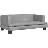 vidaXL - Panier pour chien - 80x45x30 - cm - Velours - gris clair