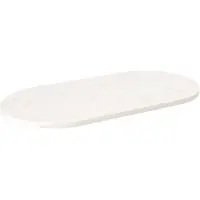 vidaXL Dessus de table blanc 100x50x2,5 cm bois de pin massif ovale