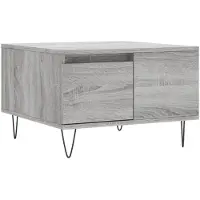 vidaXL Table basse Gris Sonoma 55x55x36,5 cm Bois composite