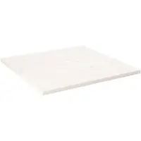 vidaXL Dessus de table blanc 80x80x2,5 cm bois de pin massif