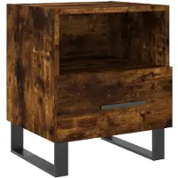 vidaXL Table de chevet chêne fumé 40x35x47,5 cm bois d’ingénierie