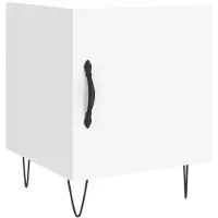 vidaXL Table de chevet blanc 40x40x50 cm bois d’ingénierie