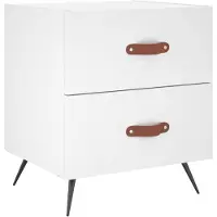 vidaXL Table de chevet blanc 40x35x47,5 cm bois d’ingénierie