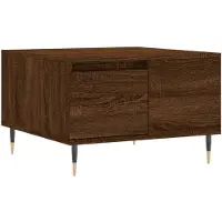 vidaXL Table basse marron imitation chêne 55x55x36,5 cm Bois composite