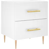 vidaXL Table de chevet blanc 40x35x47,5 cm bois d’ingénierie