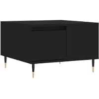 vidaXL Table basse noire 55x55x36,5 cm Bois composite