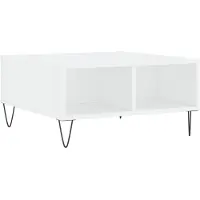 vidaXL Table basse blanche 60x60x30 cm Bois composite