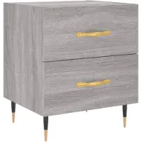 vidaXL Table de chevet sonoma gris 40x35x47,5 cm bois d’ingénierie