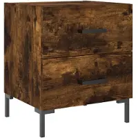 vidaXL Table de chevet chêne fumé 40x35x47,5 cm bois d’ingénierie