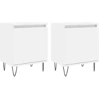 vidaXL Tables de chevet 2 pcs blanc 40x30x50 cm bois d'ingénierie