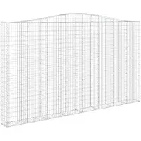 vidaXL Gabion avec arc surélevé 400x30x220/240 cm Fer galvanisé