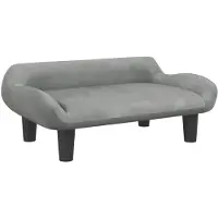 vidaXL Canapé pour enfants gris clair 70x40x24 cm velours
