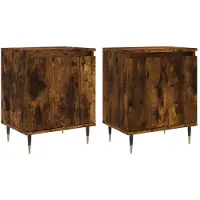 vidaXL Tables de chevet 2 pcs chêne fumé 40x30x50 cm bois d'ingénierie