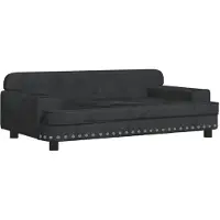 vidaXL Lit pour chien noir 90x53x30 cm velours