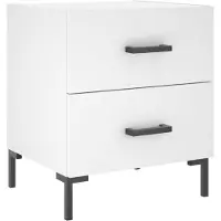 vidaXL Table de chevet blanc 40x35x47,5 cm bois d’ingénierie