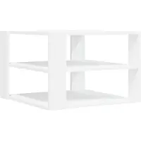 vidaXL Table basse blanche 59,5x59,5x40 cm Bois composite
