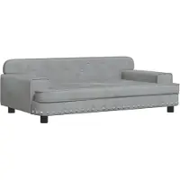 vidaXL Lit pour chien gris clair 90x53x30 cm velours