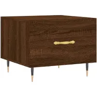 vidaXL Table basse marron imitation chêne 50x50x40 cm Bois composite