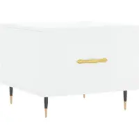 vidaXL Table basse blanc brillant 50x50x40 cm bois composite