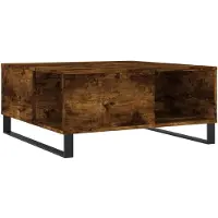 vidaXL Table basse chêne fumé 80x80x36,5 cm Bois composite