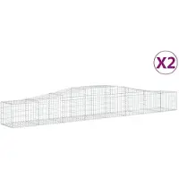 vidaXL Gabions 2 pcs voûtés 400x50x40/60 cm en fer