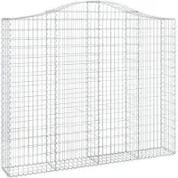 vidaXL Gabion avec arc surélevé 200x30x160/180 cm Fer galvanisé