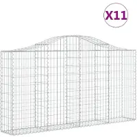 vidaXL Gabions 11 pcs voûtés 200x30x100/120 cm en fer