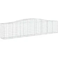 vidaXL Gabion avec arc surélevé 400x50x80/100 cm Fer galvanisé
