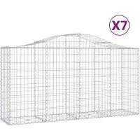 vidaXL Gabions 7 pcs voûtés 200x50x100/120 cm en fer