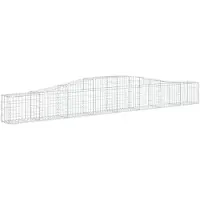 vidaXL Gabion avec arc surélevé 400x30x40/60 cm Fer galvanisé
