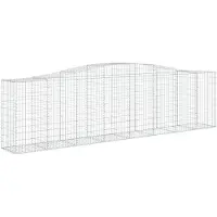 vidaXL Gabion avec arc surélevé 400x50x100/120 cm Fer galvanisé