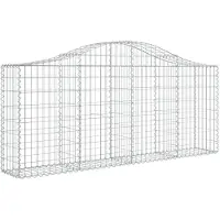 vidaXL Gabion avec arc surélevé 200x30x80/100 cm Fer galvanisé