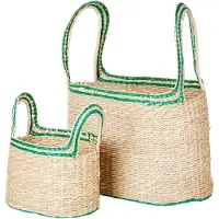 Broste Copenhagen Paniers Lykke vert set de 2 pièces