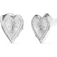 GUESS Belle boucle d'oreille en acier Love Me Tender JUBE03237JWRHT/U, (Acier inoxydable, Émail)