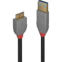 Lindy 1m USB 3.2 Type A to Micro-B Cable, 5Gbps, Anthra Line