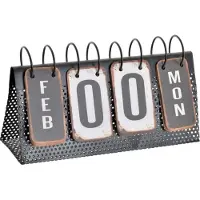 Sublime Market Connect Calendrier de bureau Blanc Noir 34 x 13 x 21 cm