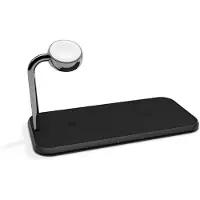 ZENS Dual & Apple Watch Chargeur sans fil en Aluminium 10 W Noir