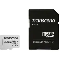 Transcend 300S - Carte mémoire flash (adaptateur inclus) - 256 Go - A1 / Video Class V30 / UHS-I U3 / Class10 - microSDXC