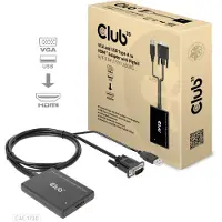 Club 3D CLUB3D CAC-1720 câble vidéo et adaptateur 0,6 m HDMI Type A (Standard) VGA (D-Sub) + USB Noir