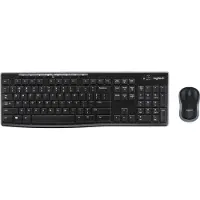 Logitech Wireless Combo MK270 clavier Souris incluse USB QWERTY Anglais britannique Noir