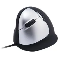 R-Go Tools RGOHELELA Souris R-Go HE ergonomique gauche USB grand modèle noir/argenté