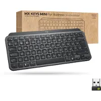 Logitech MX Keys Mini pour les entreprises - Clavier - rétroéclairé - sans fil - Bluetooth LE - QWERTY - Suisse - graphite
